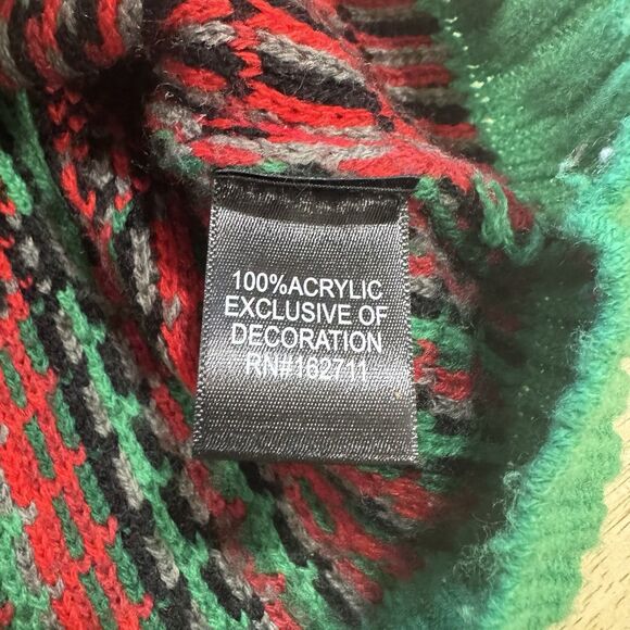 Blizzard Bay Ugly Christmas Sweater T-Rex Dinosaur Brick Door Decor Wreath Large - Picture 7 of 11